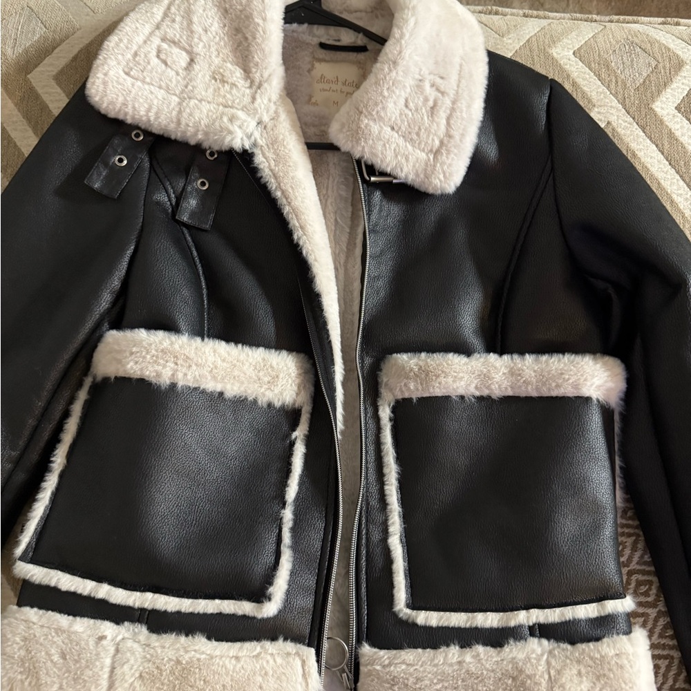 Altar'd State Suede Black and Cream Jacket